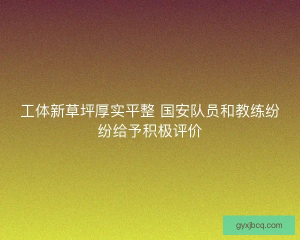 工体新草坪厚实平整 国安队员和教练纷纷给予积极评价